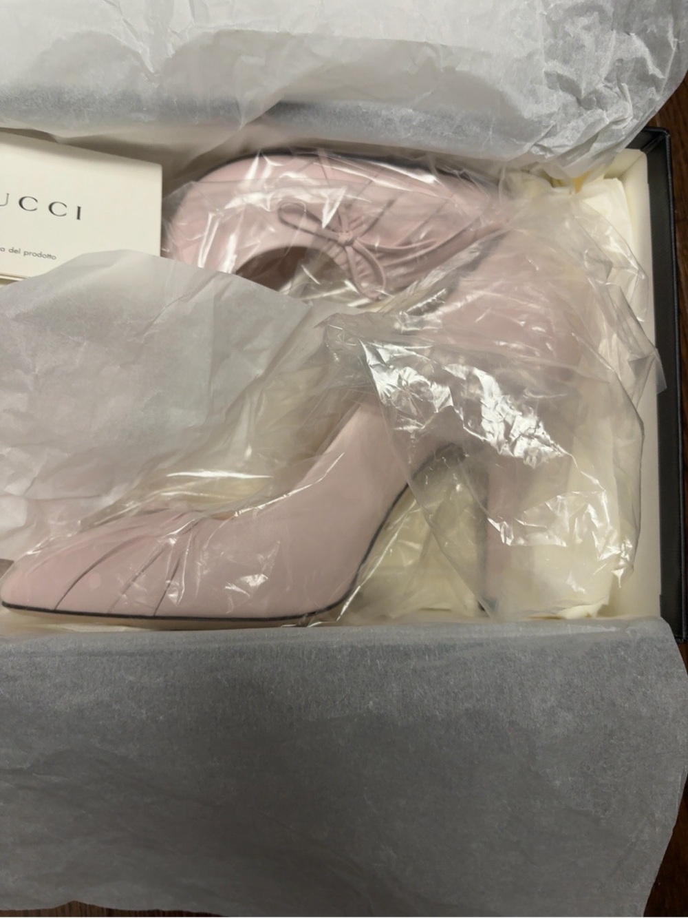 Gucci Blush Pink Leather Pointed Toe High Heel Pumps